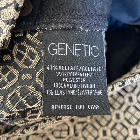 GENETIC Black and Gold Pants - Patterned Jeans - Patterned Pants - Size 25 - Picture 7 of 11